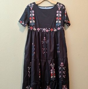 Mid Length Flower Dress